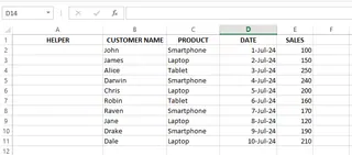 Create a HELPER column. 4