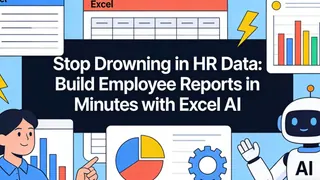 Pare de se Afogar em Dados de RH: Crie Relatórios de Funcionários em Minutos com IA do Excel