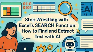 Stop Wrestling with Excel's SEARCH Function: How to Find and Extract Text with AI