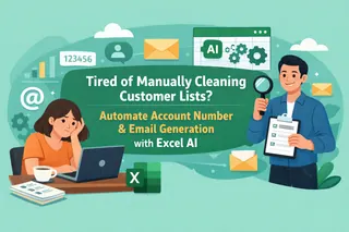 Tired of Manually Cleaning Customer Lists? Automate Account Number & Email Generation with Excel AI