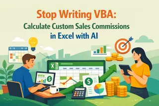 Deja de escribir VBA: Calcula comisiones de ventas personalizadas en Excel con IA
