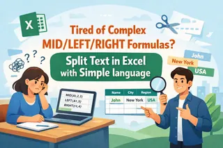 厭倦複雜的 MID/LEFT/RIGHT 公式？用簡單語言分割 Excel 文字