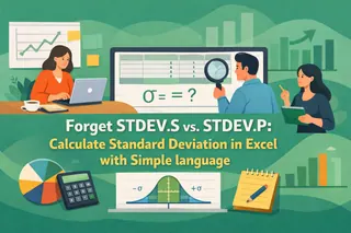 Esqueça STDEV.S vs. STDEV.P: Calcule o Desvio Padrão no Excel com Linguagem Simples