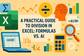 Um Guia Prático para Divisão no Excel: Fórmulas vs. IA