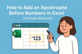 Como Adicionar um Apóstrofo Antes de Números no Excel (3 Métodos Simples)