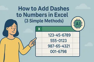 How to Add Dashes to Numbers in Excel (3 Simple Methods)