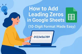 Como Adicionar Zeros à Esquerda no Google Sheets (Formato de 10 Dígitos Simplificado)