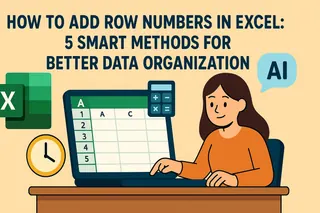 How to Add Row Numbers in Excel: 5 Smart Methods for Better Data Organization