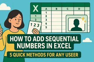 How to Add Sequential Numbers in Excel: 5 Quick Methods for Any User