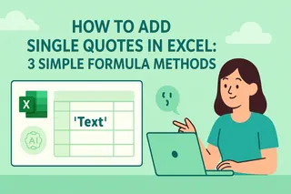 Como Adicionar Aspas Simples no Excel: 3 Métodos de Fórmula Simples