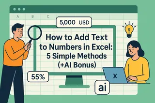 How to Add Text to Numbers in Excel: 5 Simple Methods (+AI Bonus)