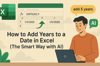 Como Adicionar Anos a uma Data no Excel (O Jeito Inteligente com IA)