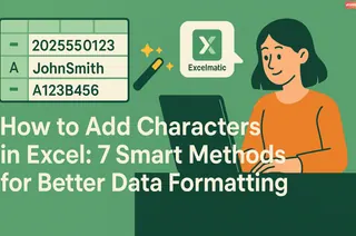 How to Add Characters in Excel: 7 Smart Methods for Better Data Formatting