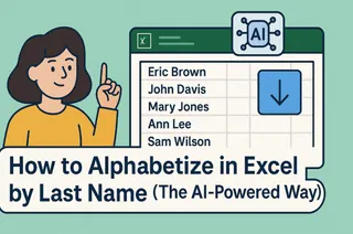 Como Ordenar Alfabeticamente no Excel por Sobrenome (O Método com IA)