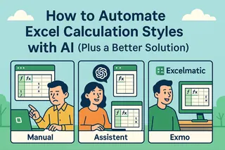 Como automatizar estilos de cálculo do Excel com IA (e uma solução melhor)