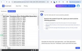 在 excelmatic.ai 輸入指令