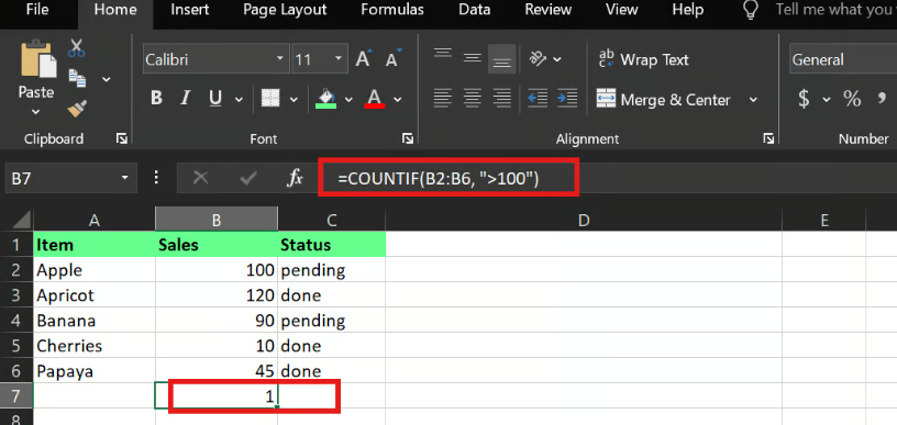 Excel 中的 countif() 函數 13
