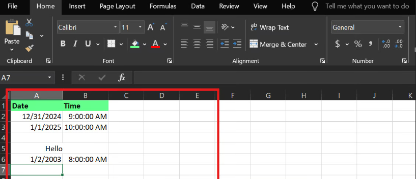 用於 Excel 中 count 函數的資料集 3