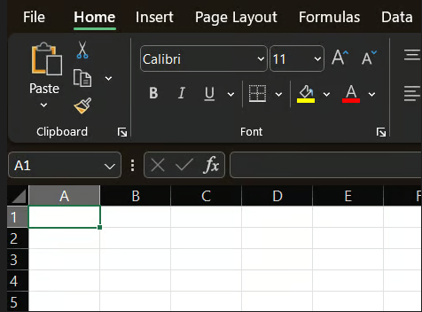 Modo oscuro de Excel con celdas de hoja de cálculo blancas por defecto 4