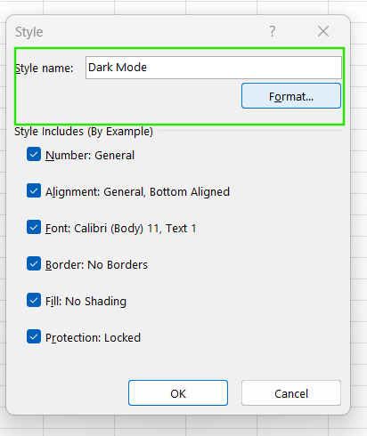 Formatear nuevo estilo de celda en Excel 7