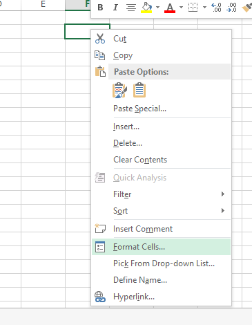 identifying data types in excel 1