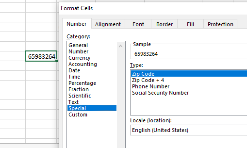 Special data type in excel. 10