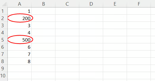Excel中圈選無效資料的外觀。 6