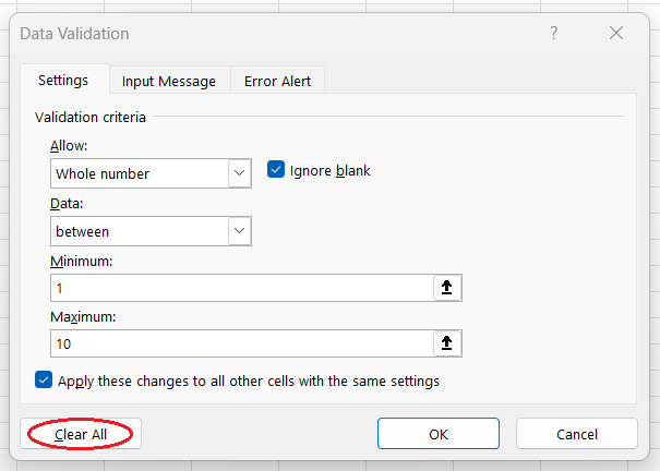 如何在Excel中移除資料驗證。 8