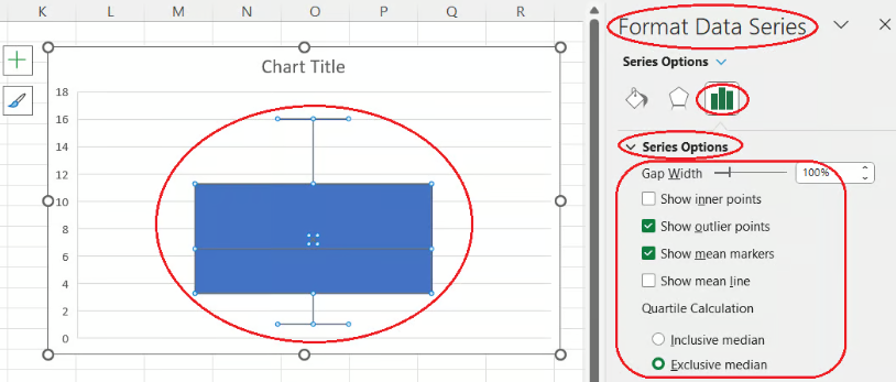 Wie man einen Box- und Whisker-Plot in Excel anpasst. Bild vom Autor. 11