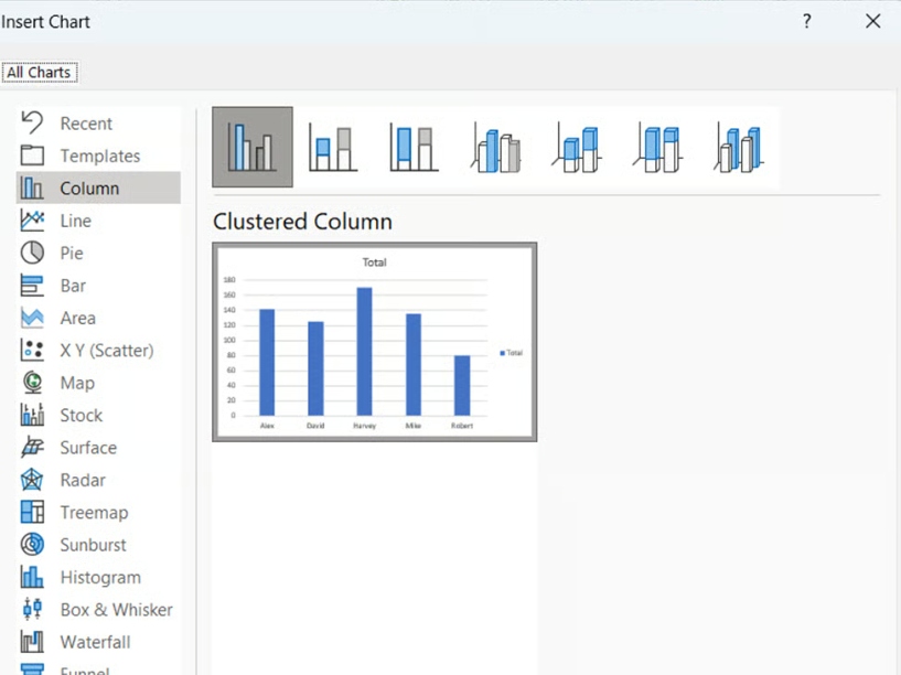 Using Data Models in Excel with the Insert Chart options 33