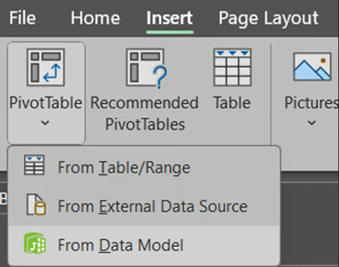 PivotTable dialog box in Excel data model 9