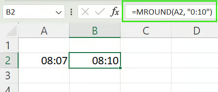 Using MROUND() function to round time to the nearest minute in Excel. 5