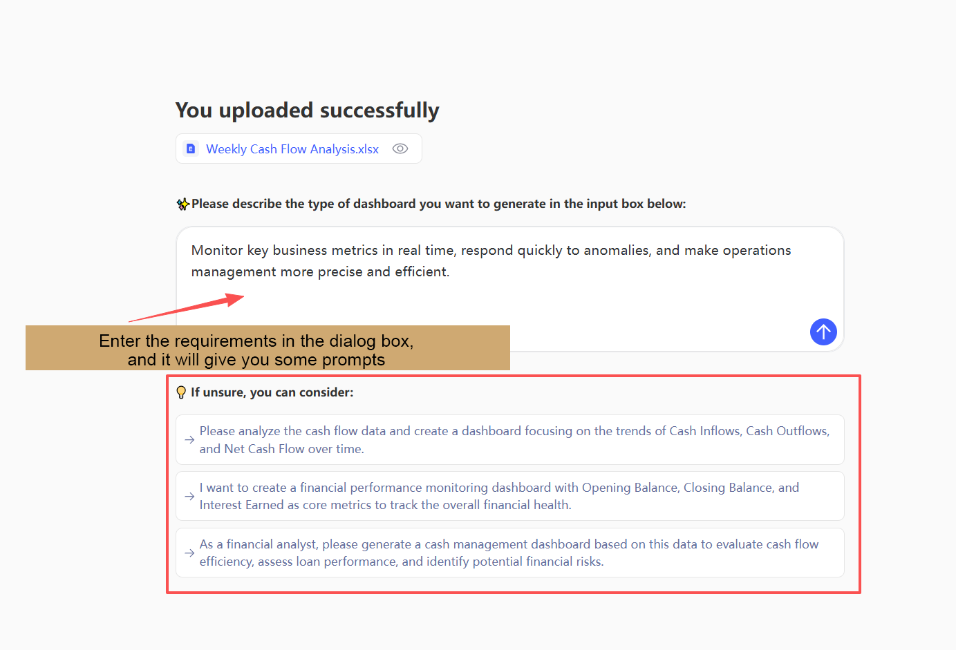 Tell Excelmatic What You Need