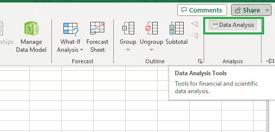 Ferramenta de Análise de Dados no Excel 12