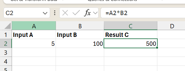 A sample data for Excel Goal Seek calculation 1