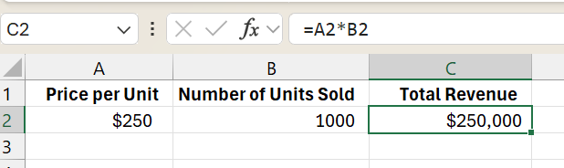 Sales target dataset used with Excel Goal Seek 9