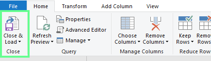 Schließen und Laden Option in Excel 12