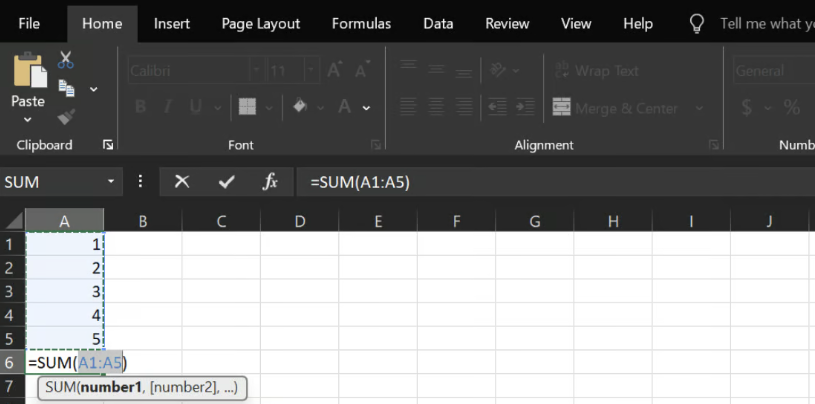Alt + = for inserting SUM() in Excel 4