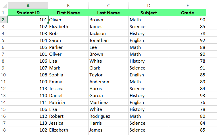 選取資料範圍 4