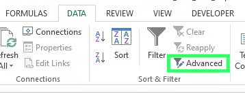 進階篩選按鈕 9