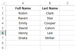 Split comma-separated names using Text to Column feature in Excel 8