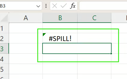 #SPILL! error in Excel caused by merged cells 1