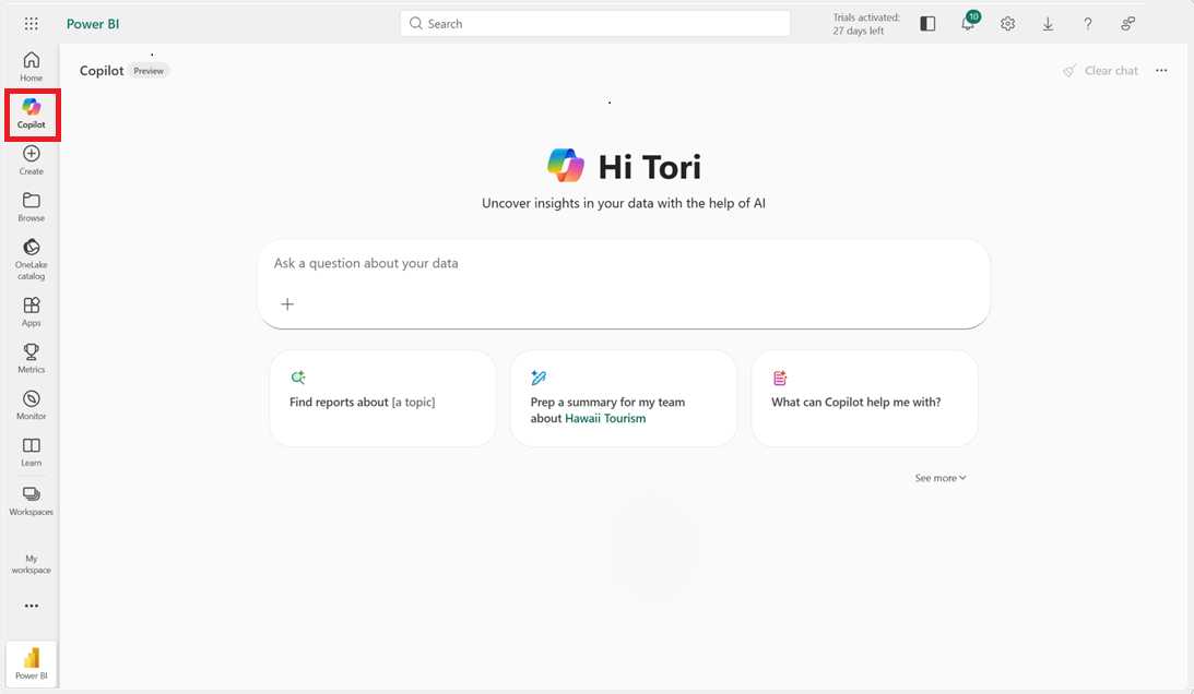 Microsoft Power BI（Copilot）