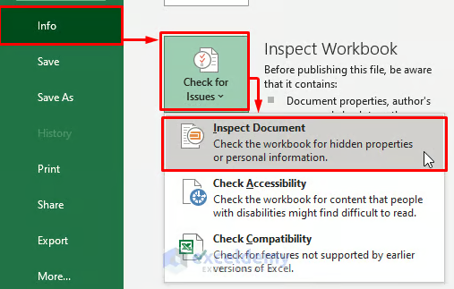 inspect workbook 11