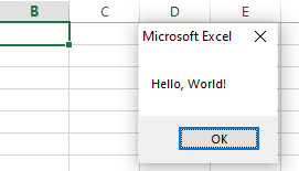 message box in Excel 8