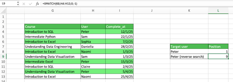 Búsqueda inversa con XMATCH 4