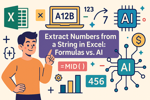 從 Excel 字串中提取數字：公式與 AI 之比較