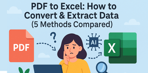 PDF para Excel: Como Converter e Extrair Dados (5 Métodos Comparados)