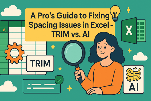 Excel에서 간격 문제 해결 전문가 가이드 - TRIM vs. AI