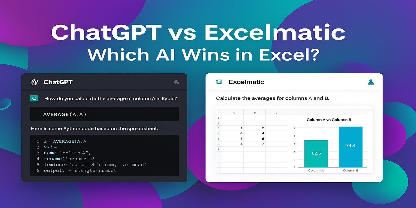 Excelmatic vs ChatGPT: Welcher KI-Assistent ist besser für Excel-Analysen geeignet?